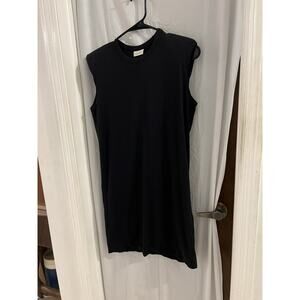 dries van noten Black T Shirt Mini Dress Sz Xs Shoulder Pads